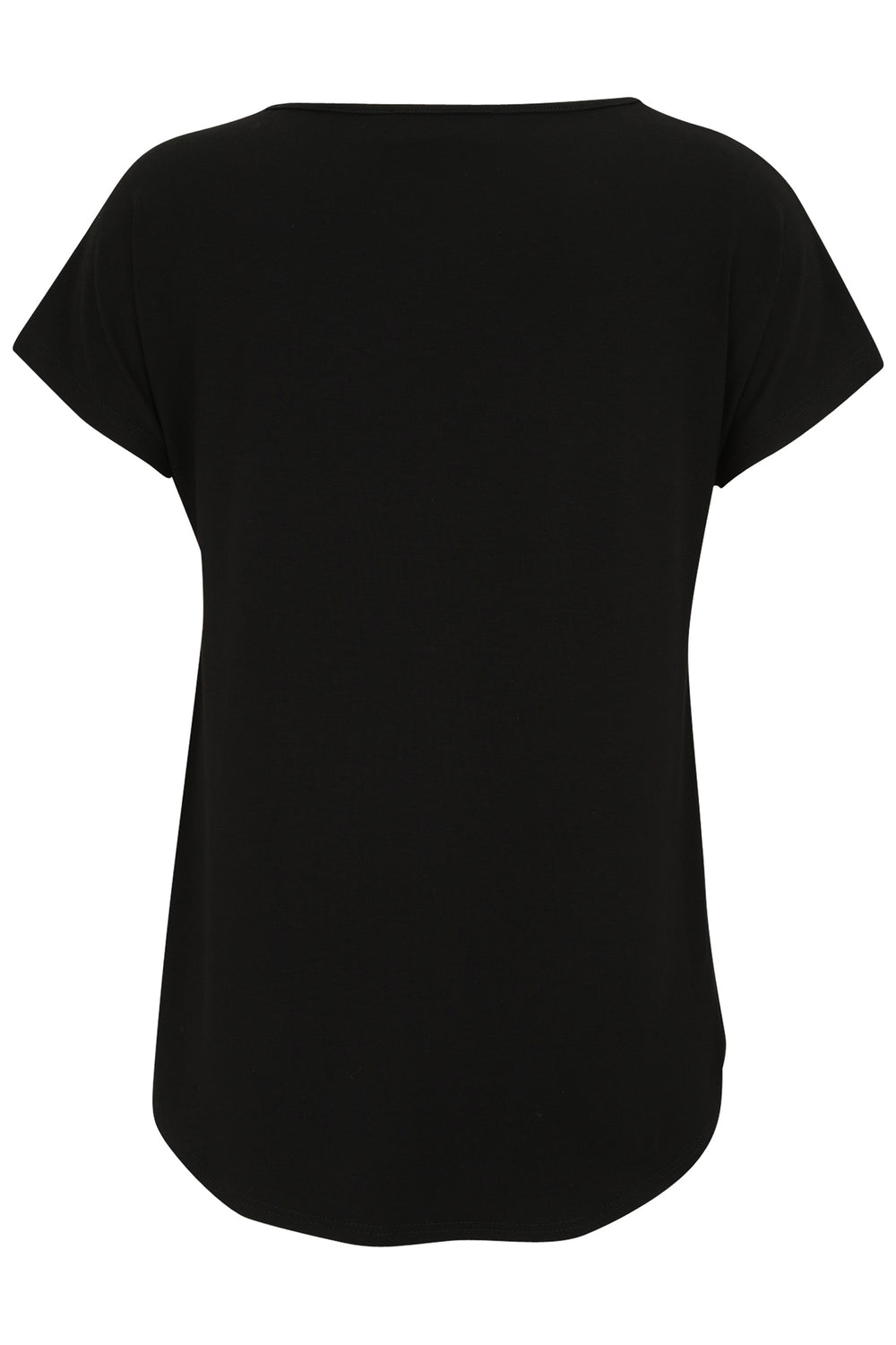 Black t-shirt on a white background