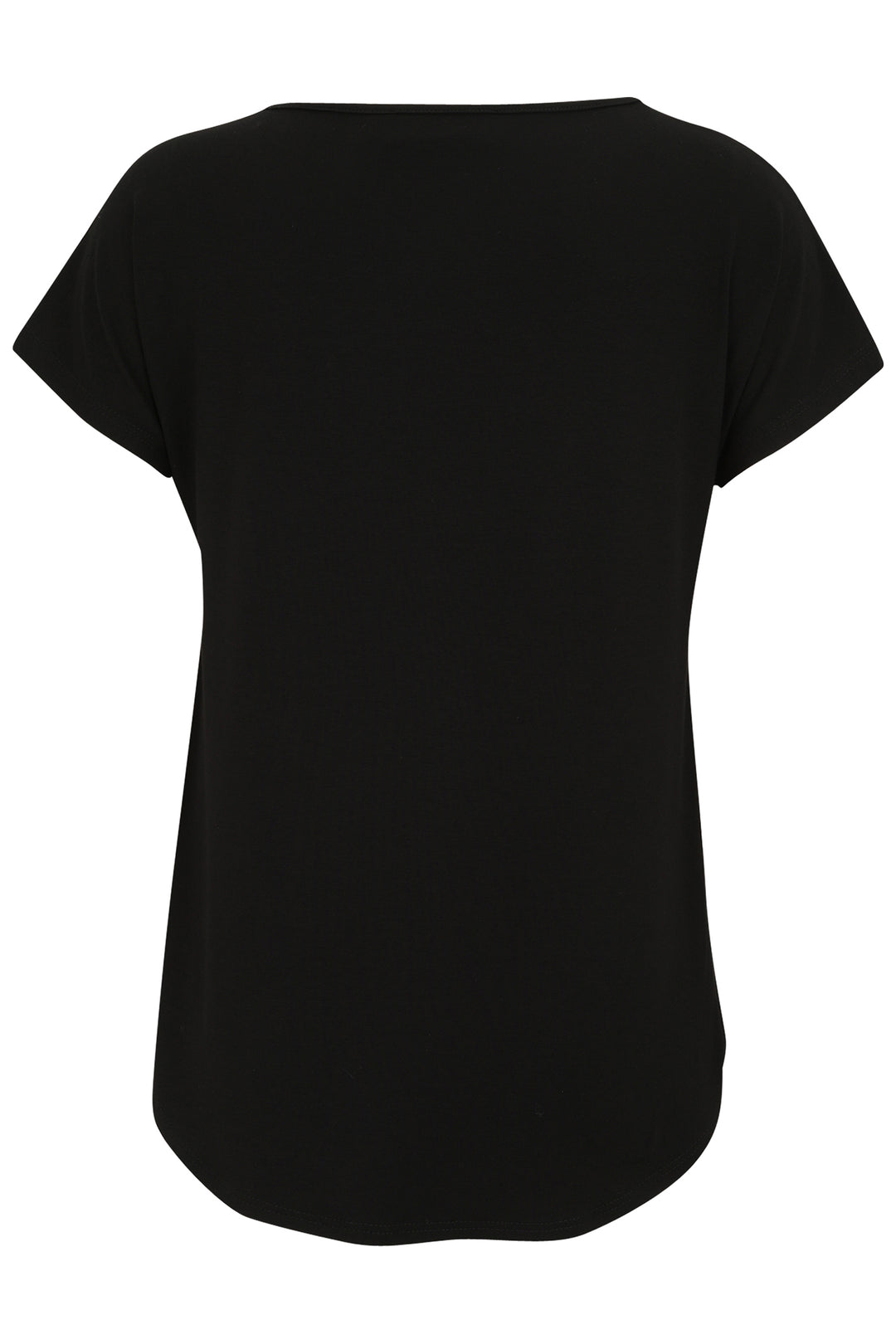 Black t-shirt on a white background