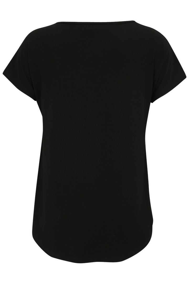 Black t-shirt on a white background