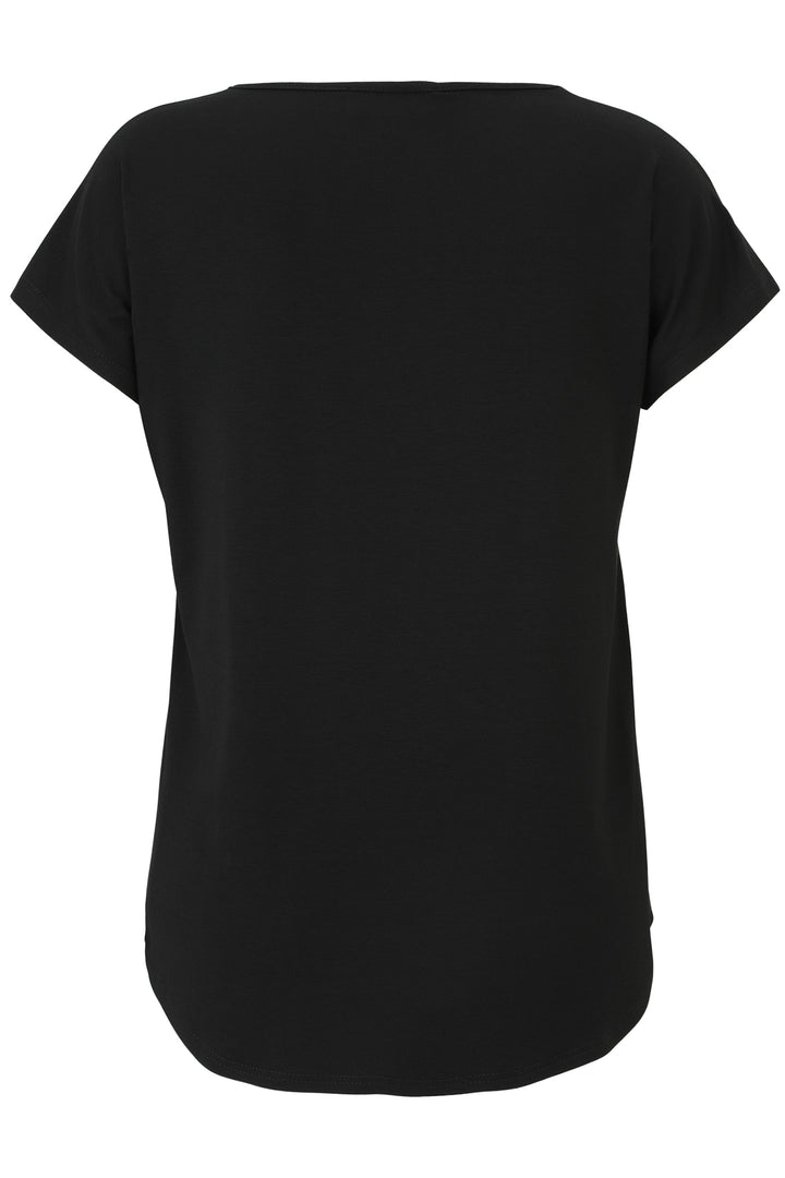 Black t-shirt on a white background
