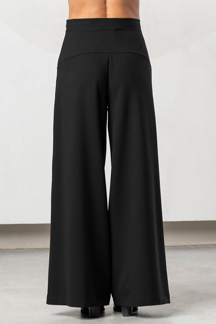 Elisa Cavaletti Black Stone Wide Leg Pull-On Trousers at Experience Boutique