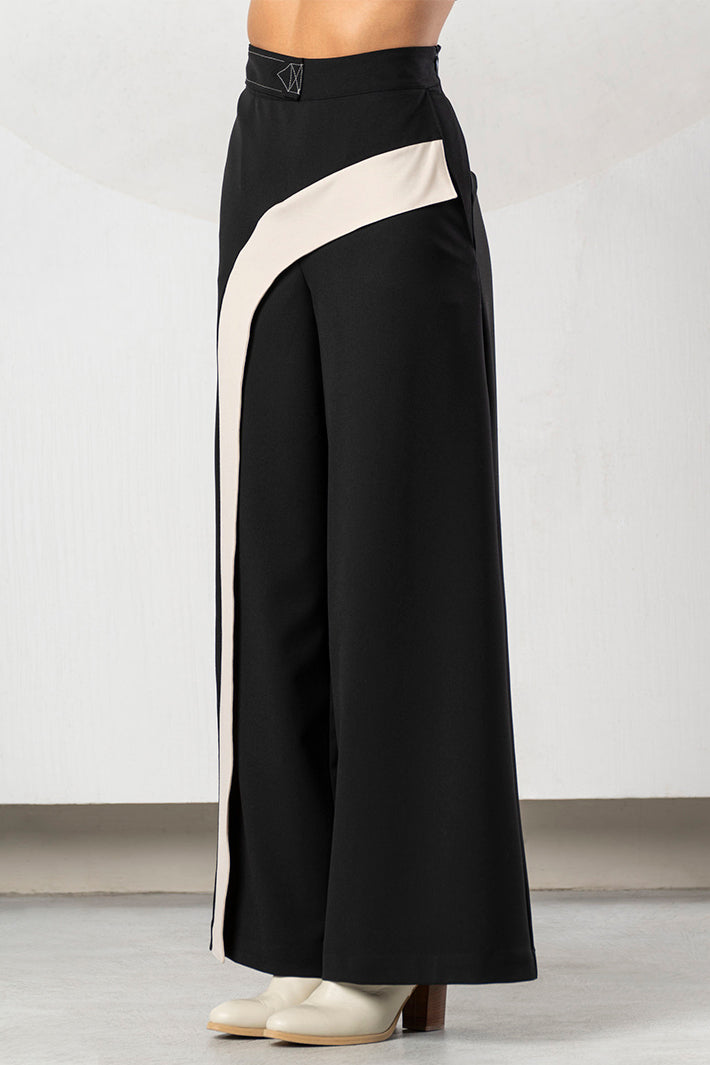 Elisa Cavaletti Black Stone Wide Leg Pull-On Trousers at Experience Boutique