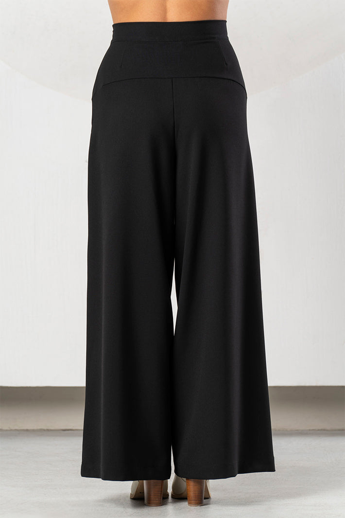 Elisa Cavaletti Black Stone Wide Leg Pull-On Trousers at Experience Boutique