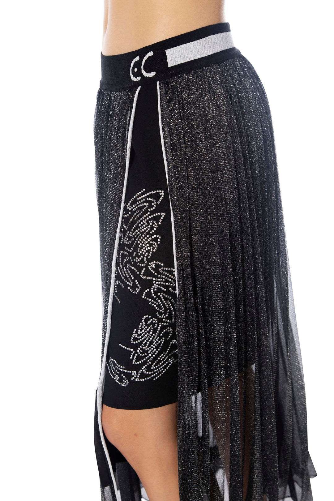 Elisa Cavaletti EJP243046900 Black Layered Skirt - Experience Boutique