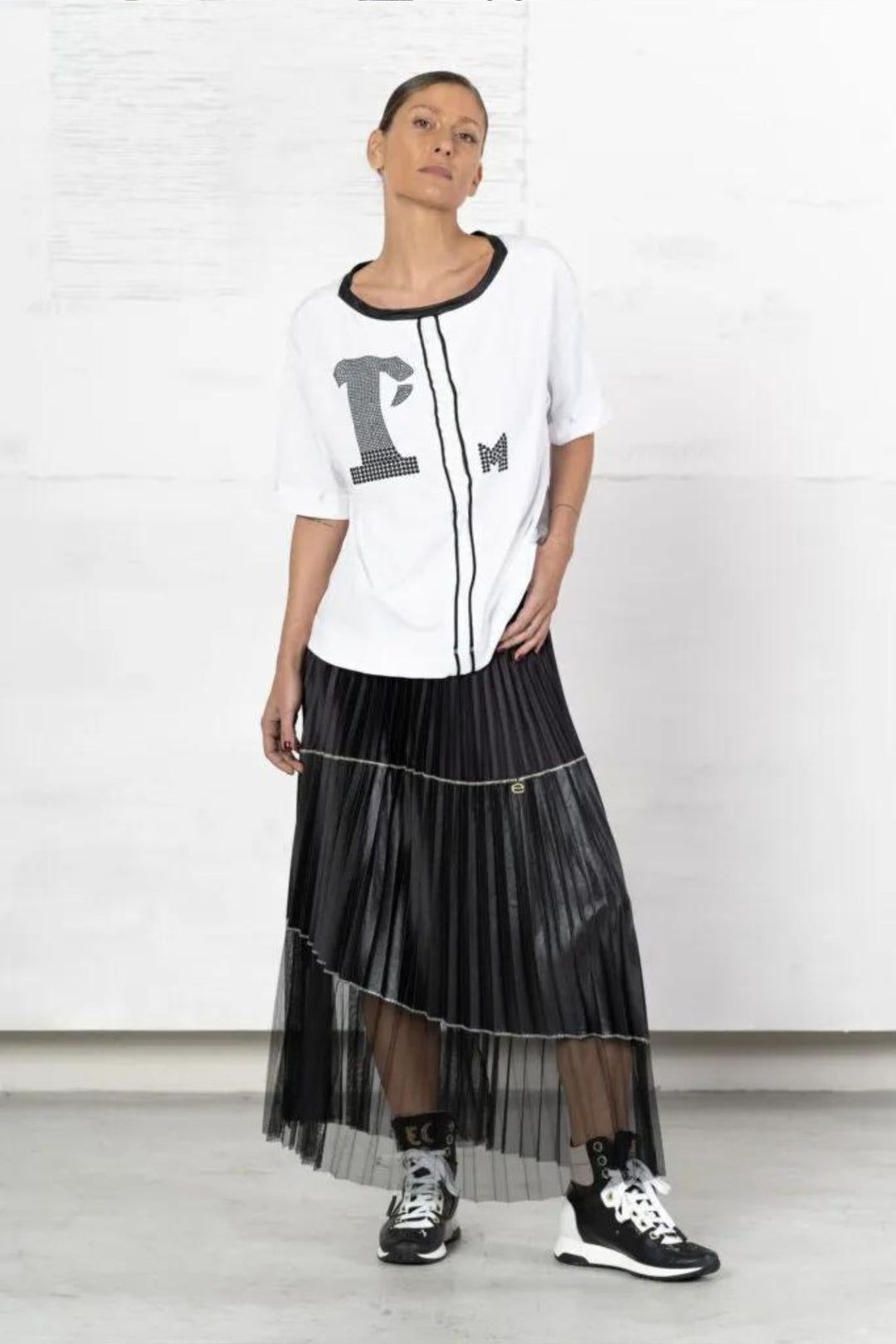 Elisa Cavaletti EJP243046900 Black Layered Skirt