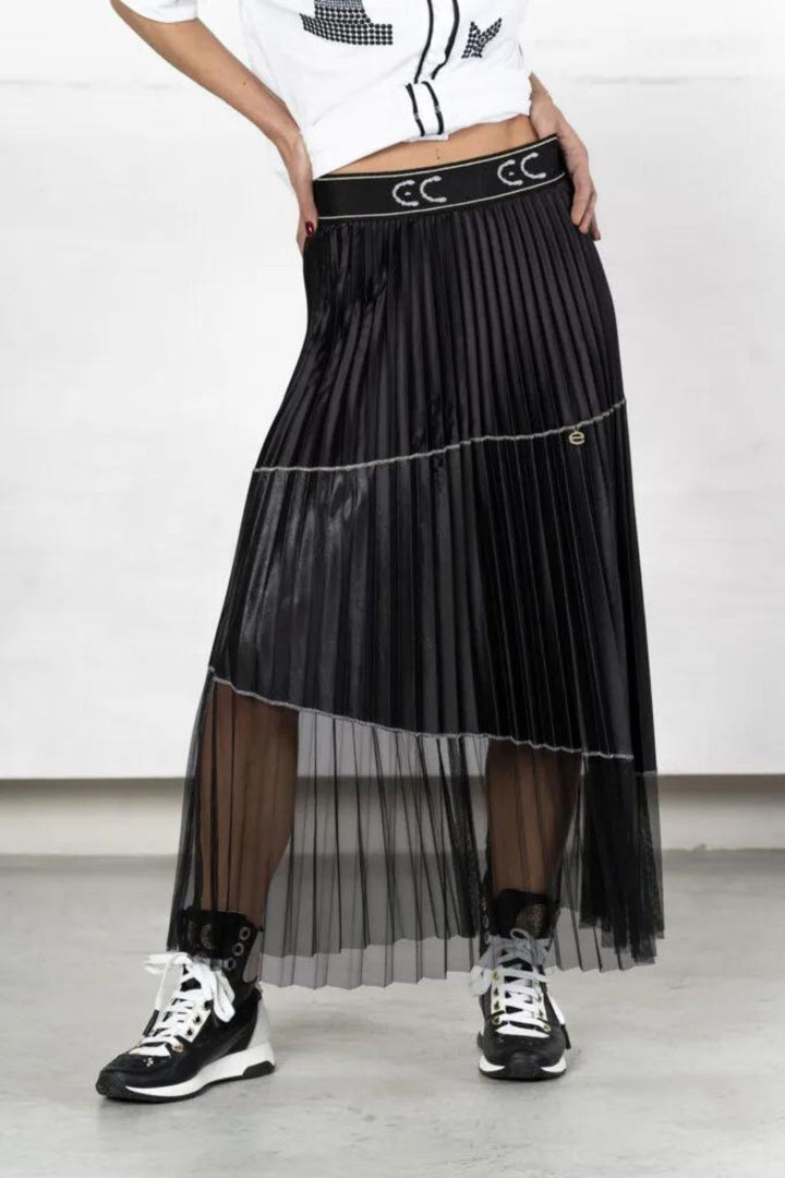 Elisa Cavaletti EJP243046900 Black Layered Skirt
