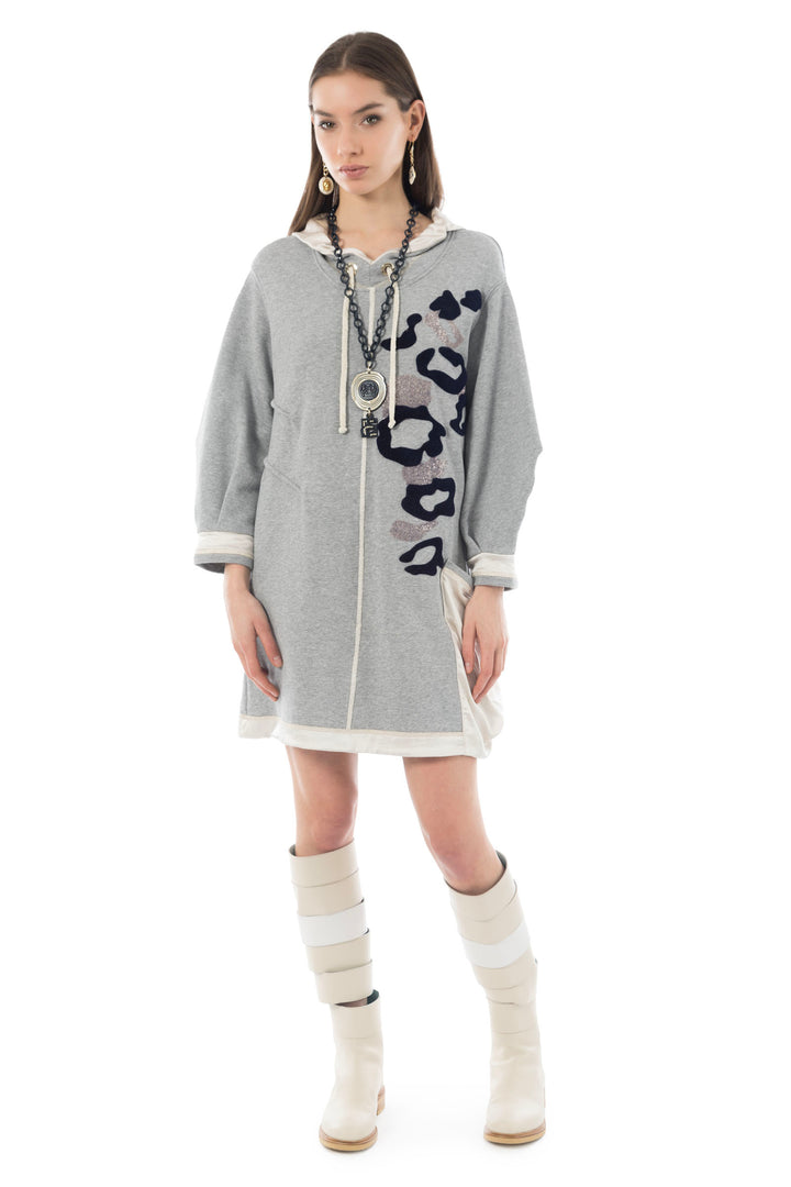 Elisa Cavaletti EJW232012701 Grey Longline Jumper - Experience Boutique