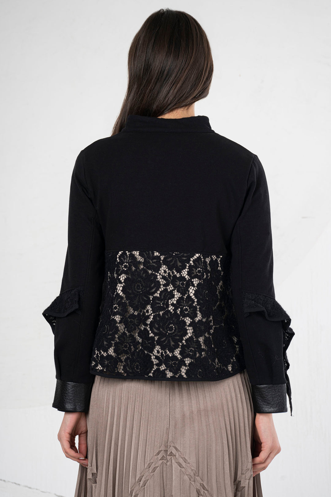 Elisa Cavaletti EJW257020801 Black Dogtooth Print Jacket