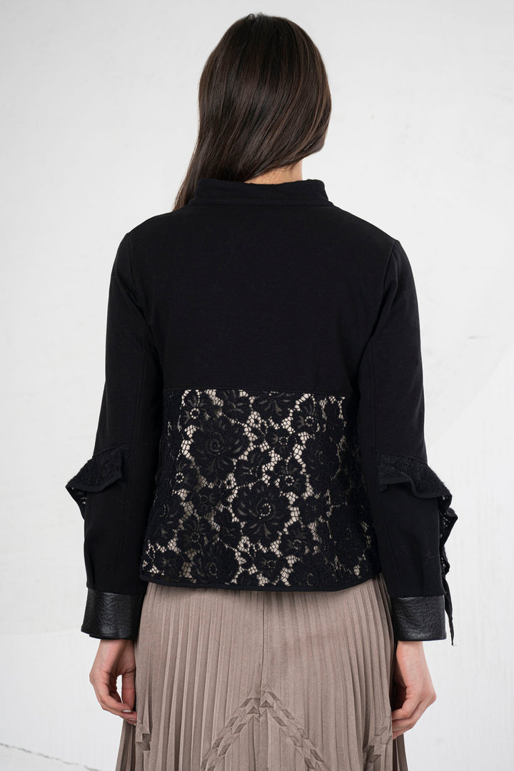 Elisa Cavaletti EJW257020801 Black Dogtooth Print Jacket