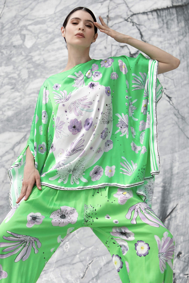 Elisa Cavaletti ELP230866700 Green Print Kaftan - Experience Boutique