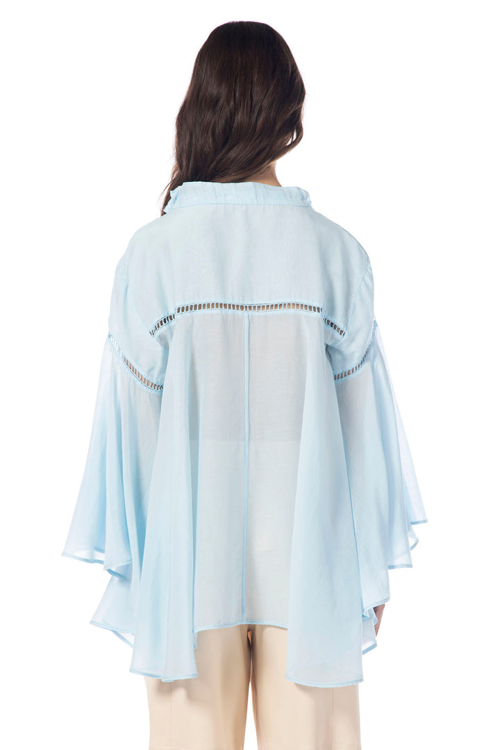 Elisa Cavaletti ELP241039700 16072 Blue Angel Sleeve Shirt - Experience Boutique