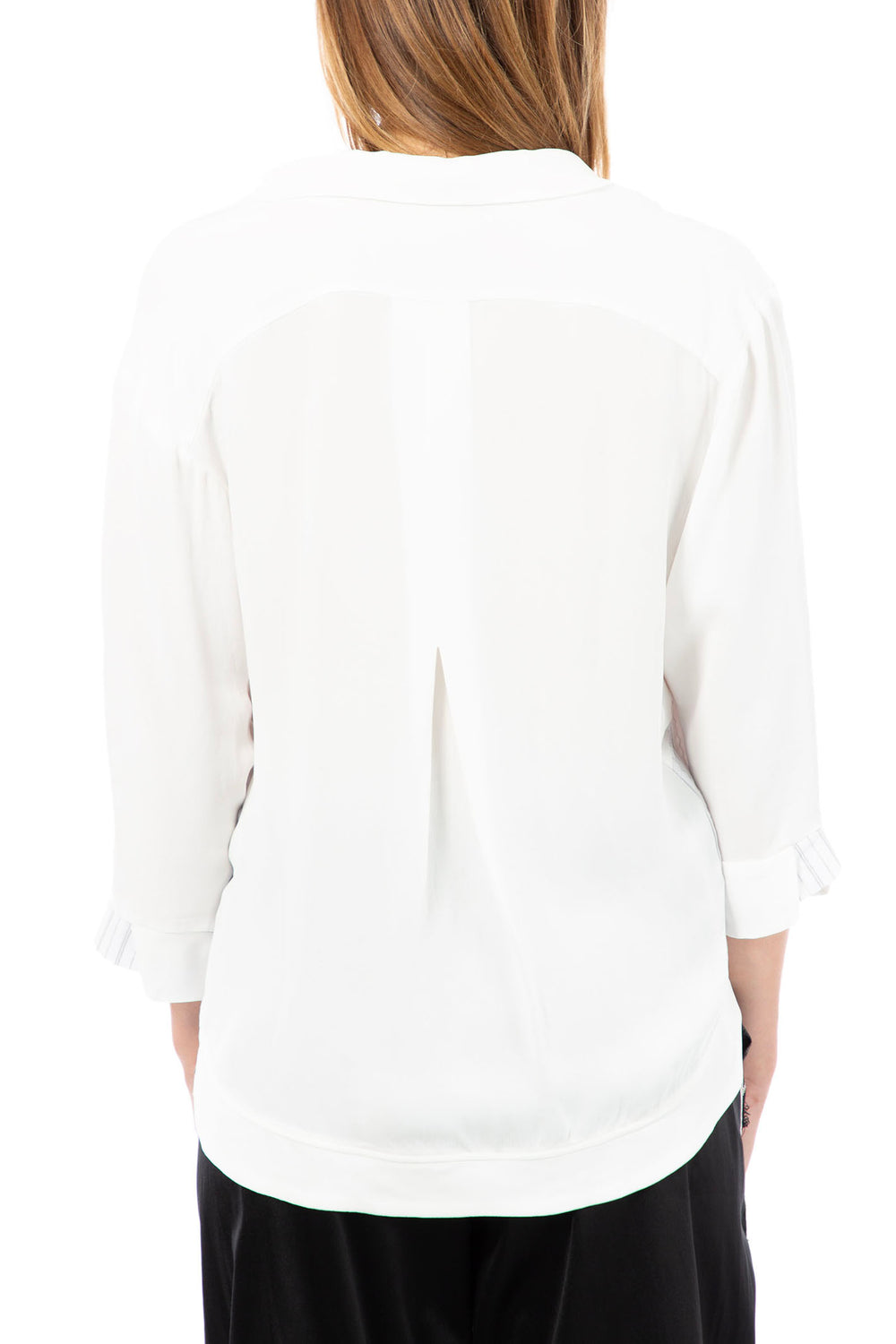 Elisa Cavaletti ELP241063101 Cream Lace Detail Shirt - Experience Boutique
