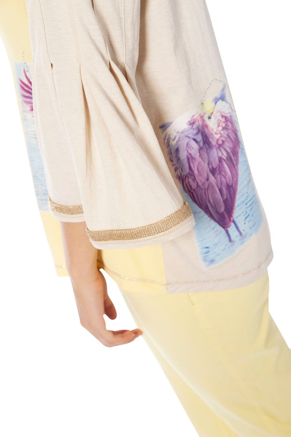Elisa Cavaletti ELP245058600 Pastel Lemon Feather Top - Experience Boutique