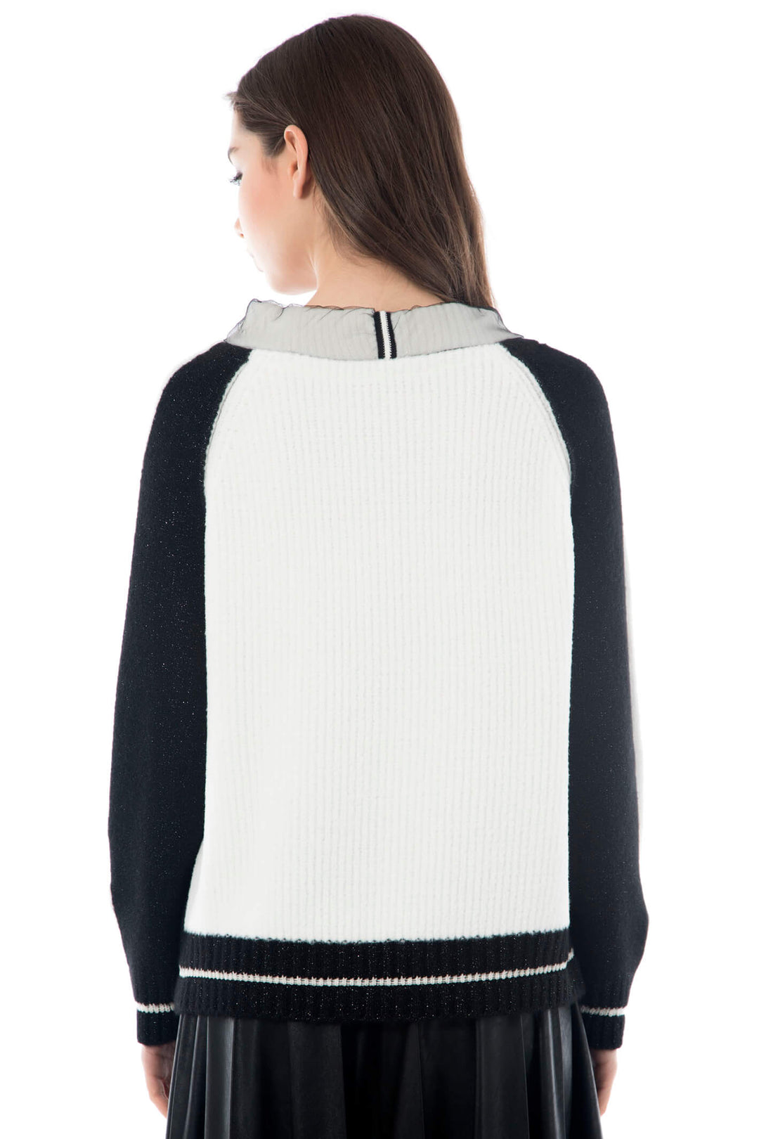 Elisa Cavaletti ELW234004600 02001 Black Lurex Knit Jumper - Experience Boutique