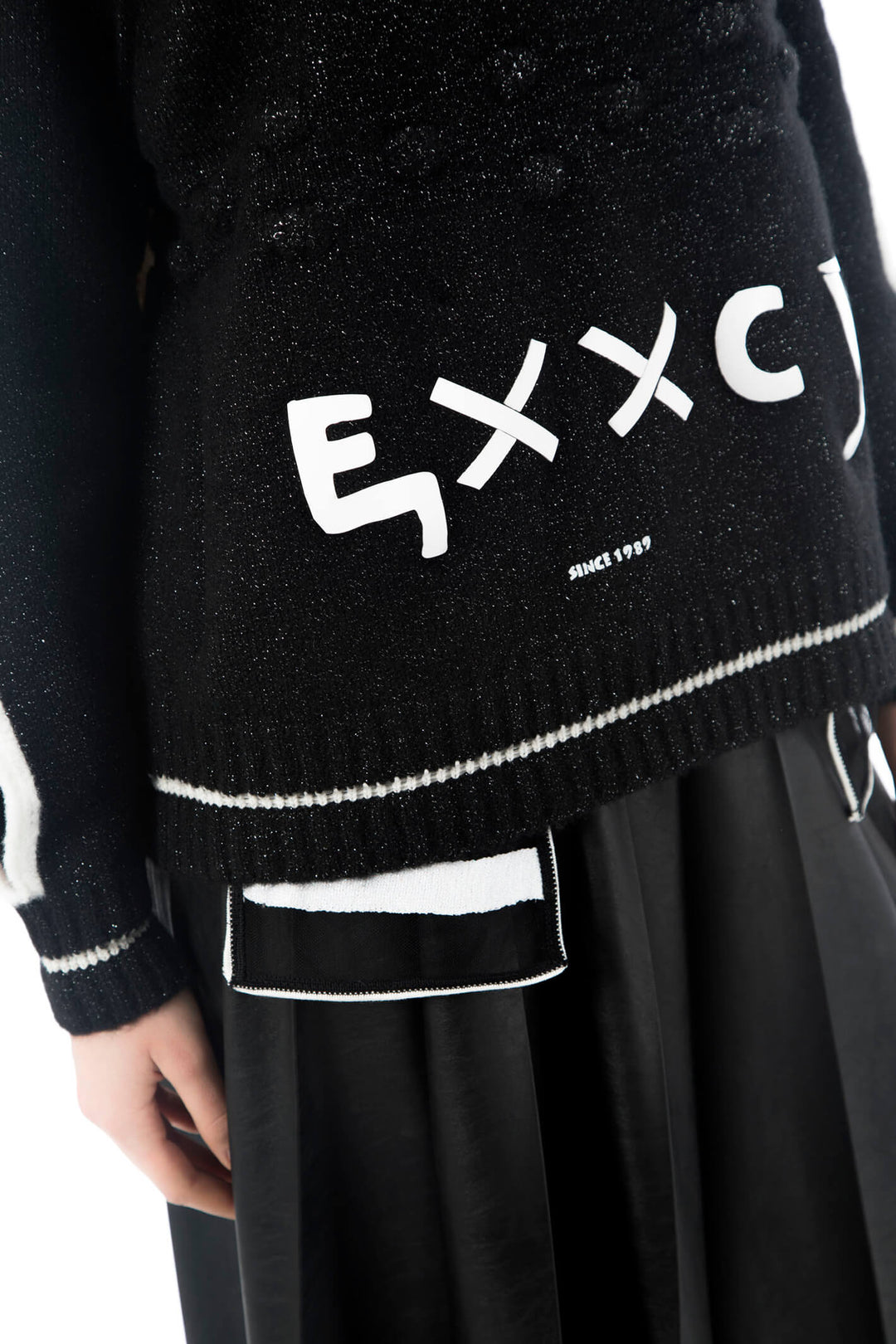 Elisa Cavaletti ELW234004600 02001 Black Lurex Knit Jumper - Experience Boutique