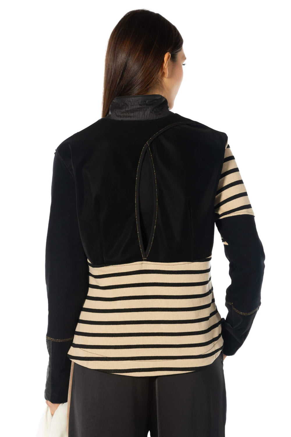 Elisa Cavaletti ELW237002810 Black Stripe Jacket - Experience Boutique