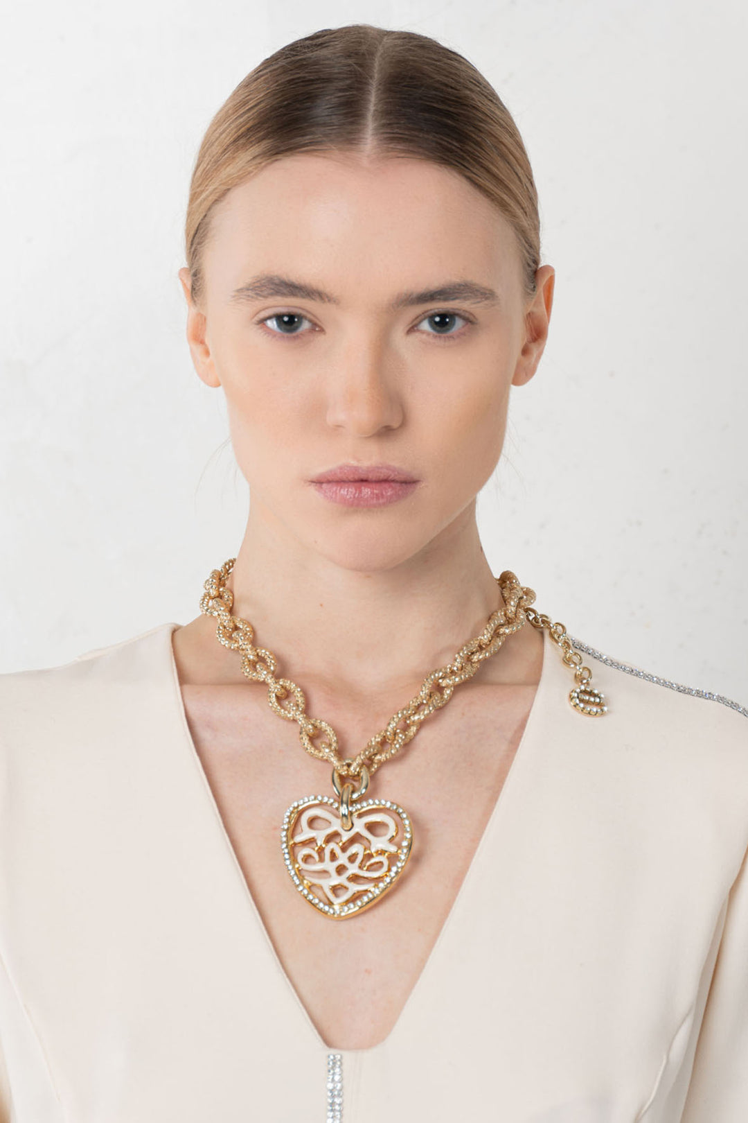 Elisa Cavaletti ELW240595501 Gold Cuore Smalto Necklace - Experience Boutique