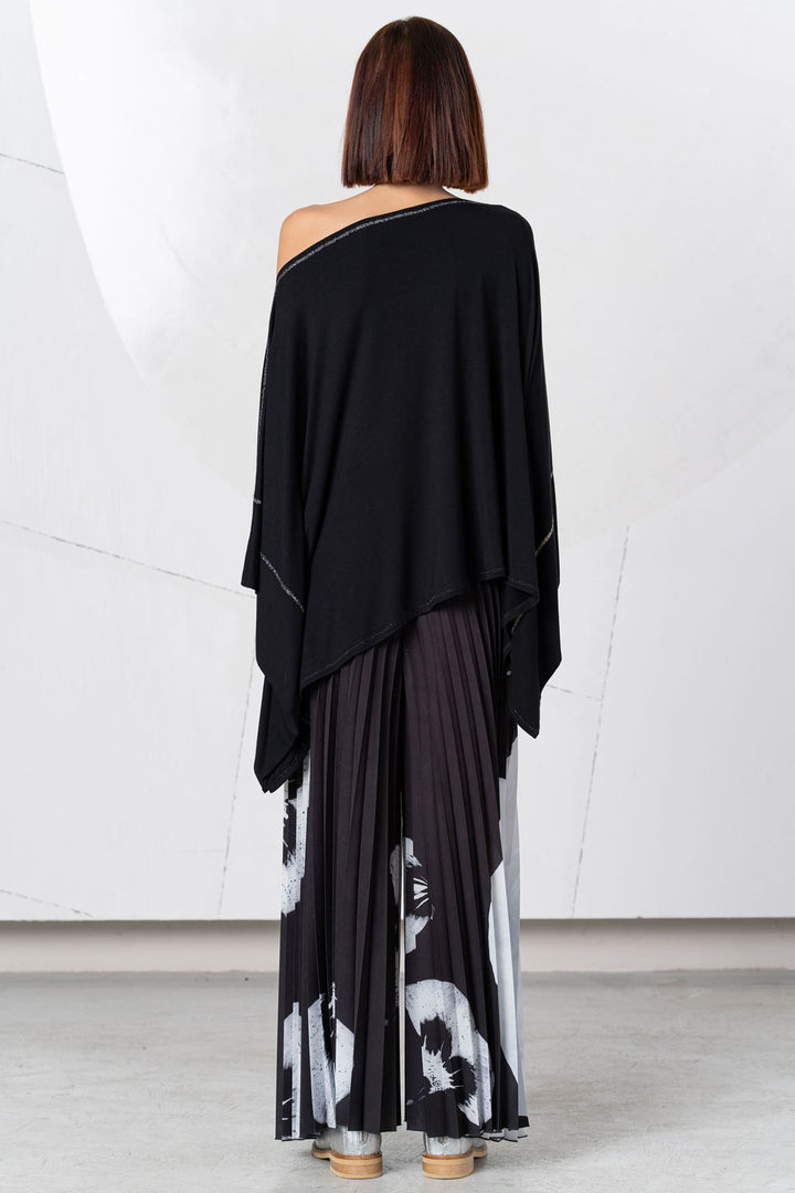 Elisa Cavaletti Kaftan Black Smile Motif ELP255055903 02002 - Shirley Allum Boutique