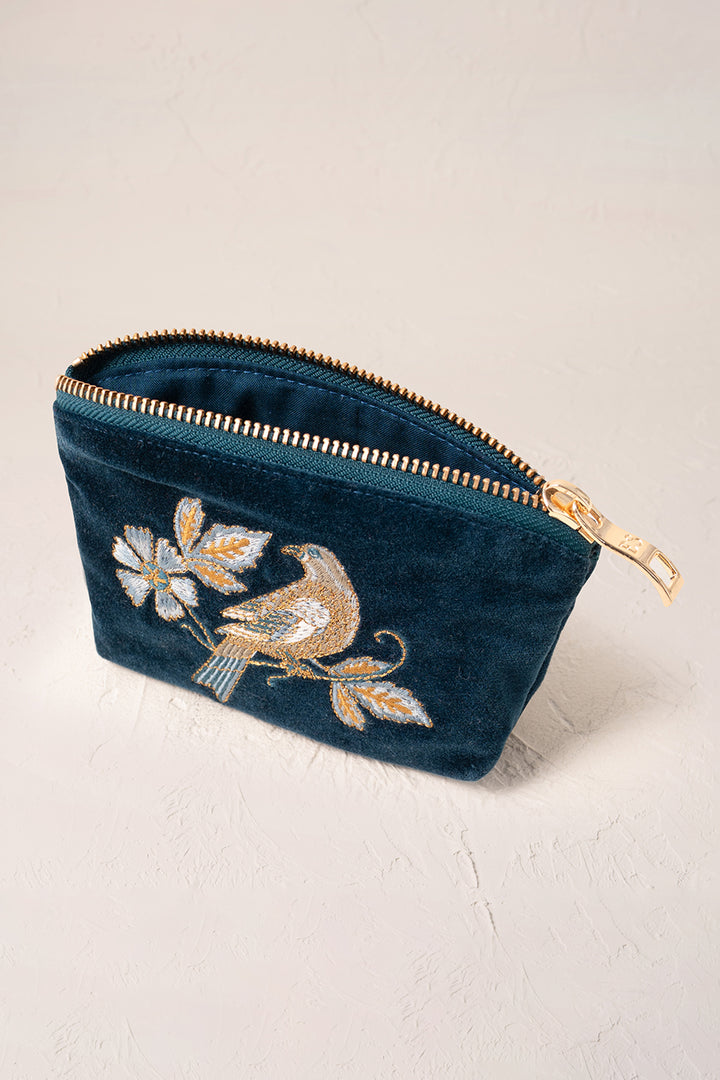Elizabeth Scarlett Ink Botanical Birds Coin Purse