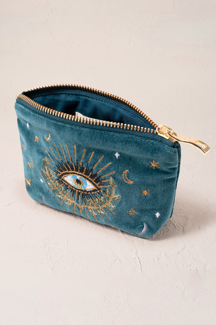 Elizabeth Scarlett Rich Blue Celestial Eye Coin Purse