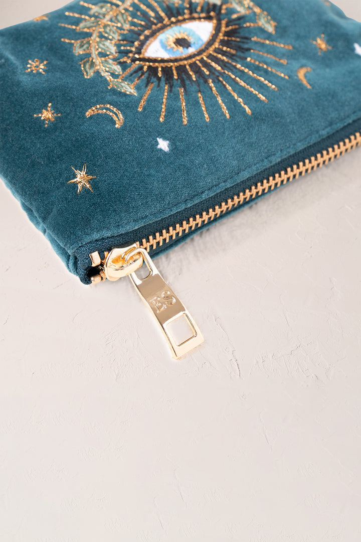 Elizabeth Scarlett Rich Blue Celestial Eye Coin Purse