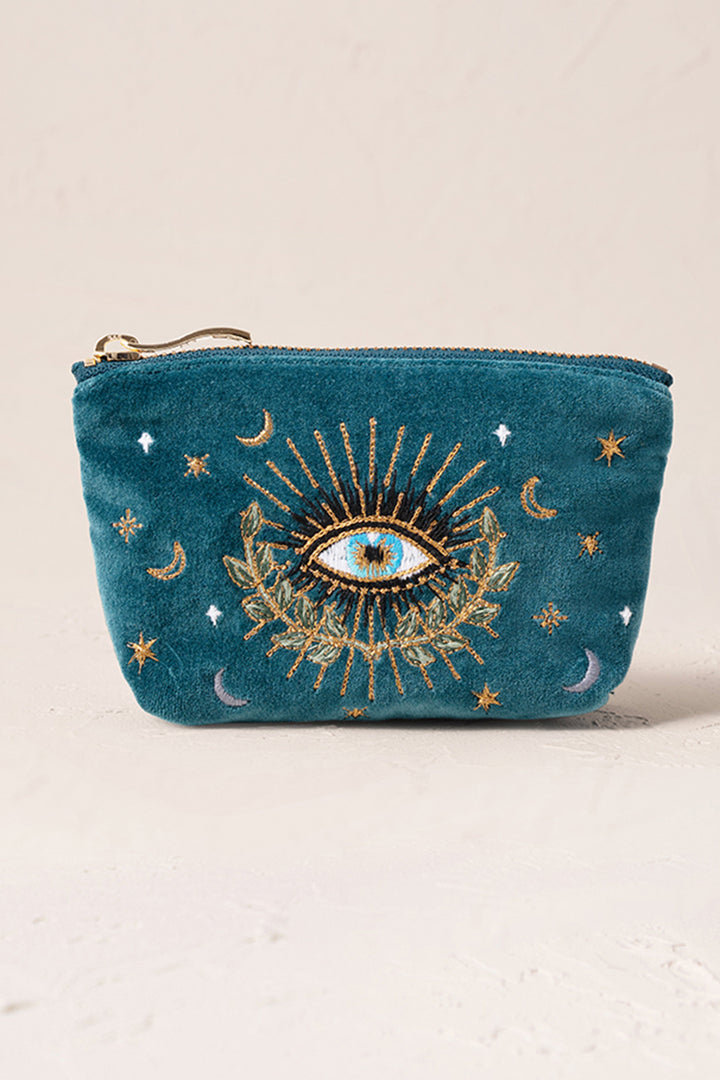 Elizabeth Scarlett Rich Blue Celestial Eye Coin Purse