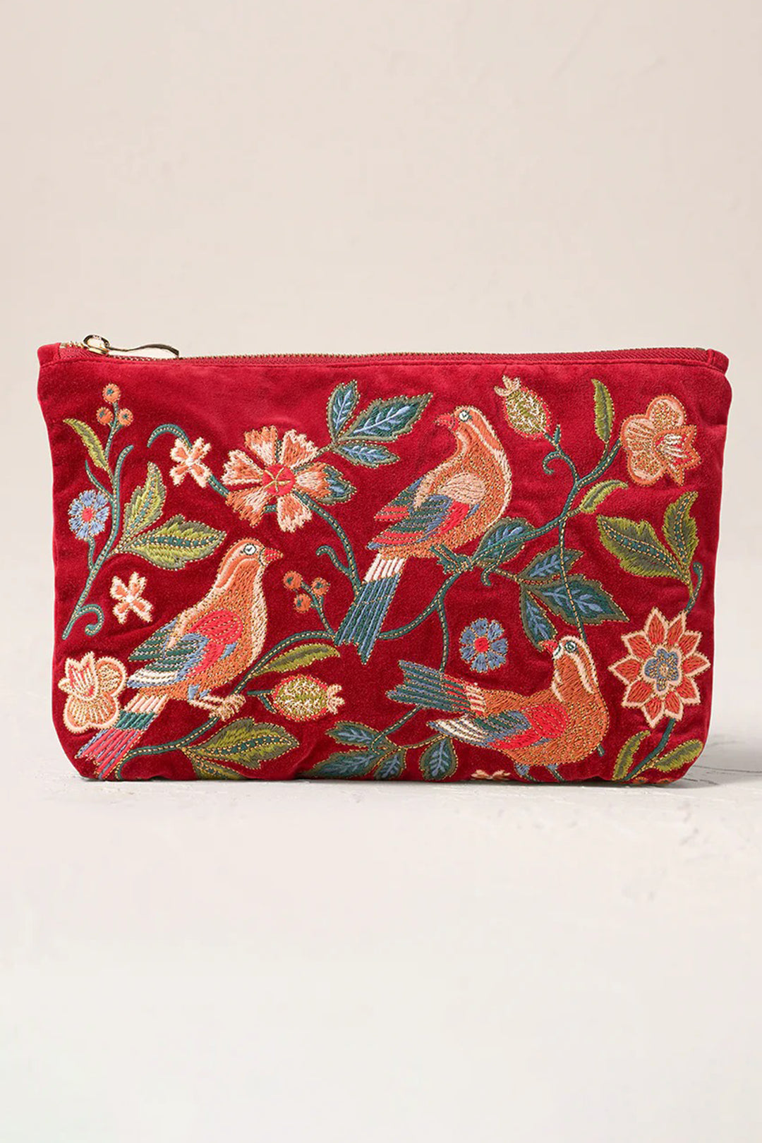 Elizabeth Scarlett Rouge Botanical Birds Everyday Pouch