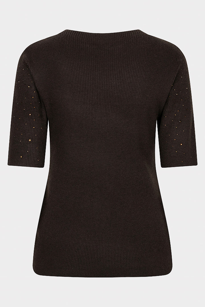 Esqualo 02539 Cacao Brown Gem Knitted Top, back