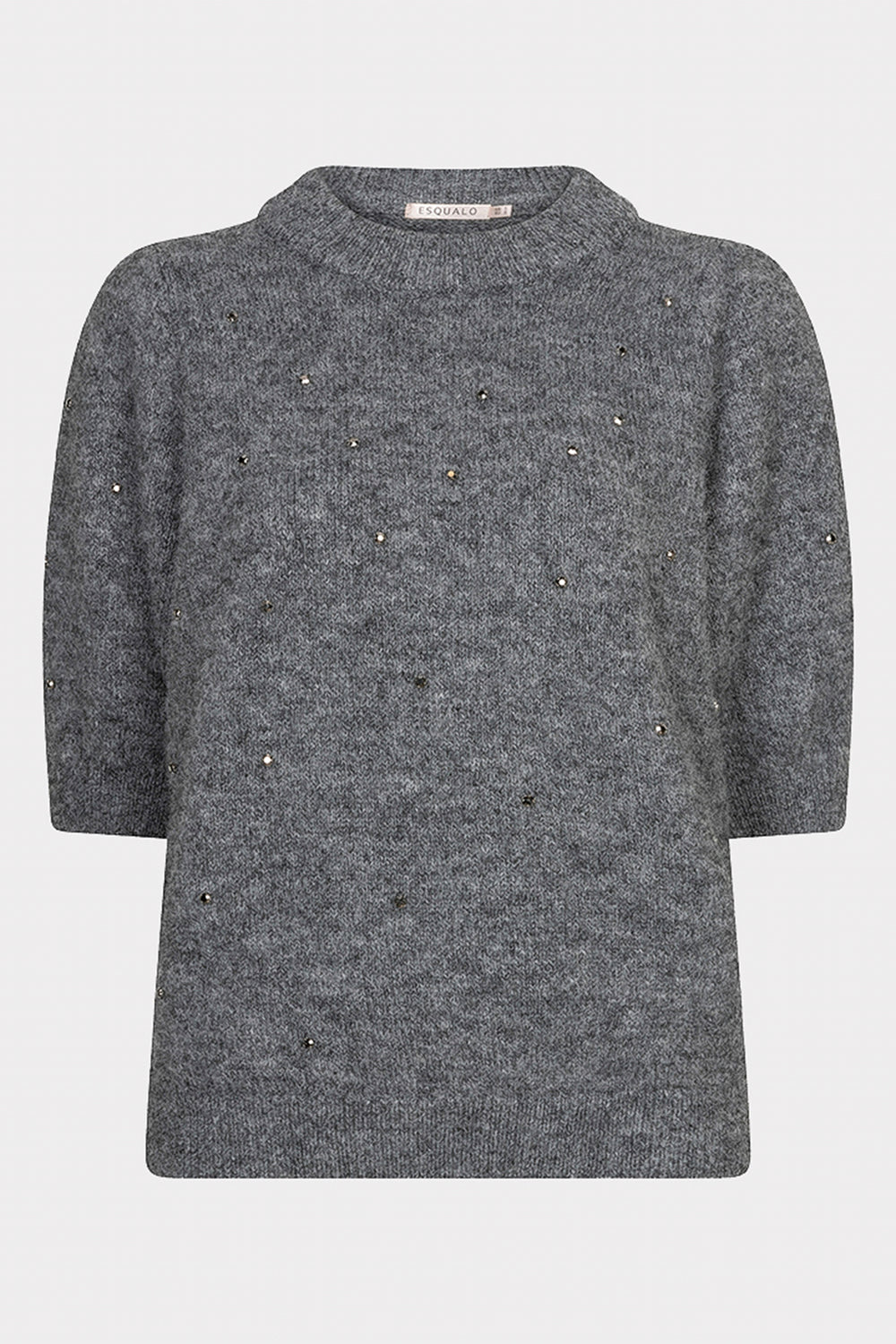 Esqualo 03504 Grey Scattered Diamond Knit Jumper at Experience Boutique