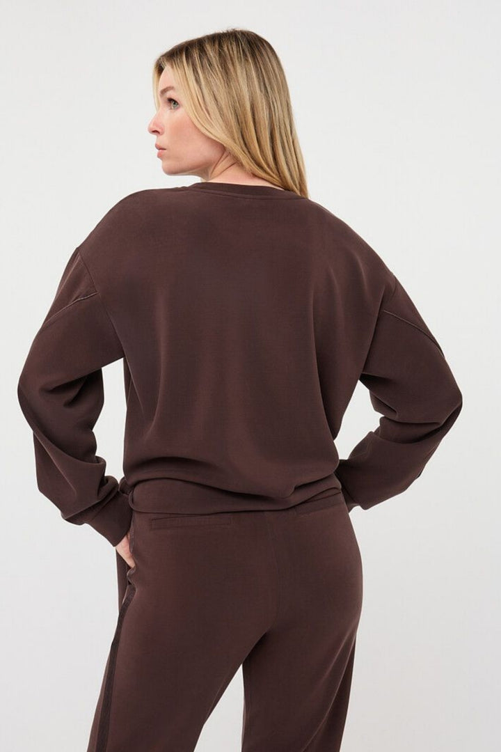Esqualo 05502 Cocoa Sport Luxe Tie Sweater