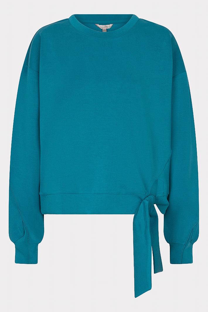 Esqualo 05502 Lake Blue Tie Modal Jumper at Experience Boutique
