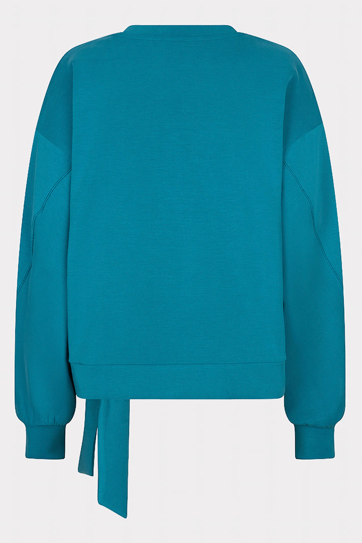 Esqualo 05502 Lake Blue Tie Modal Jumper at Experience Boutique