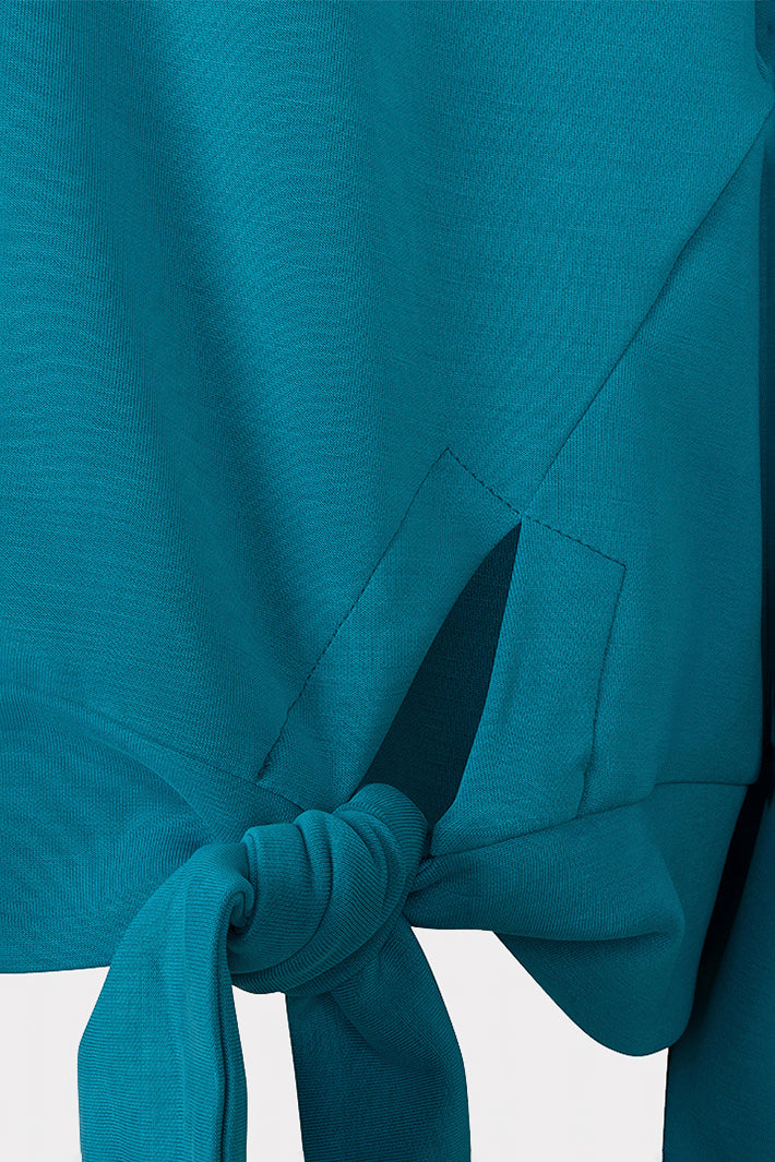 Esqualo 05502 Lake Blue Tie Modal Jumper at Experience Boutique