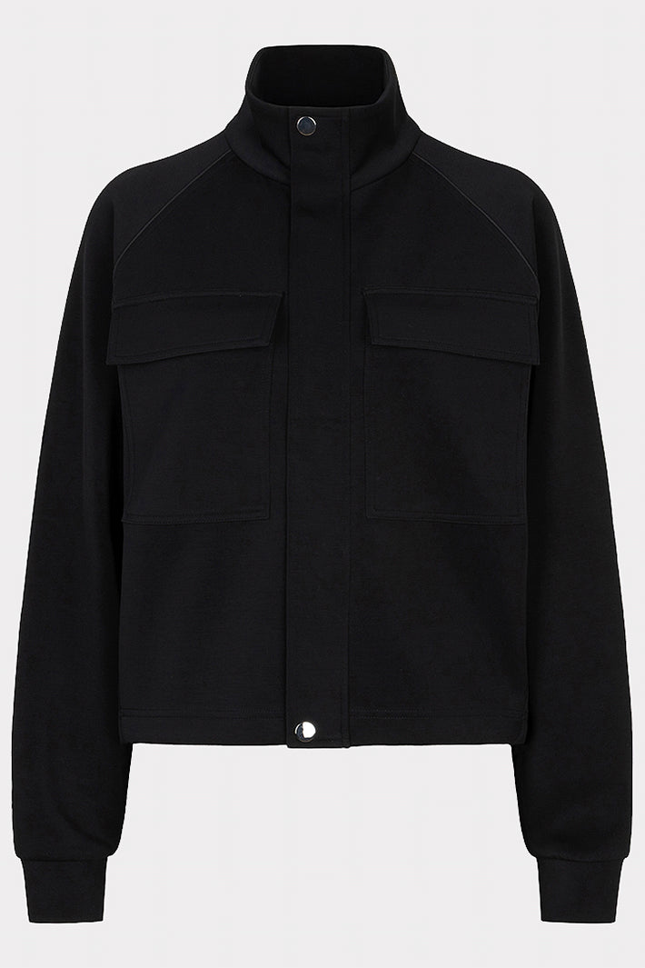 Esqualo 05504 Black Modal Sports Luxe Jacket at Experience Boutique