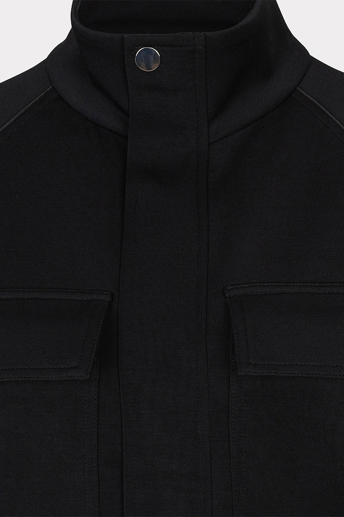 Esqualo 05504 Black Modal Sports Luxe Jacket at Experience Boutique