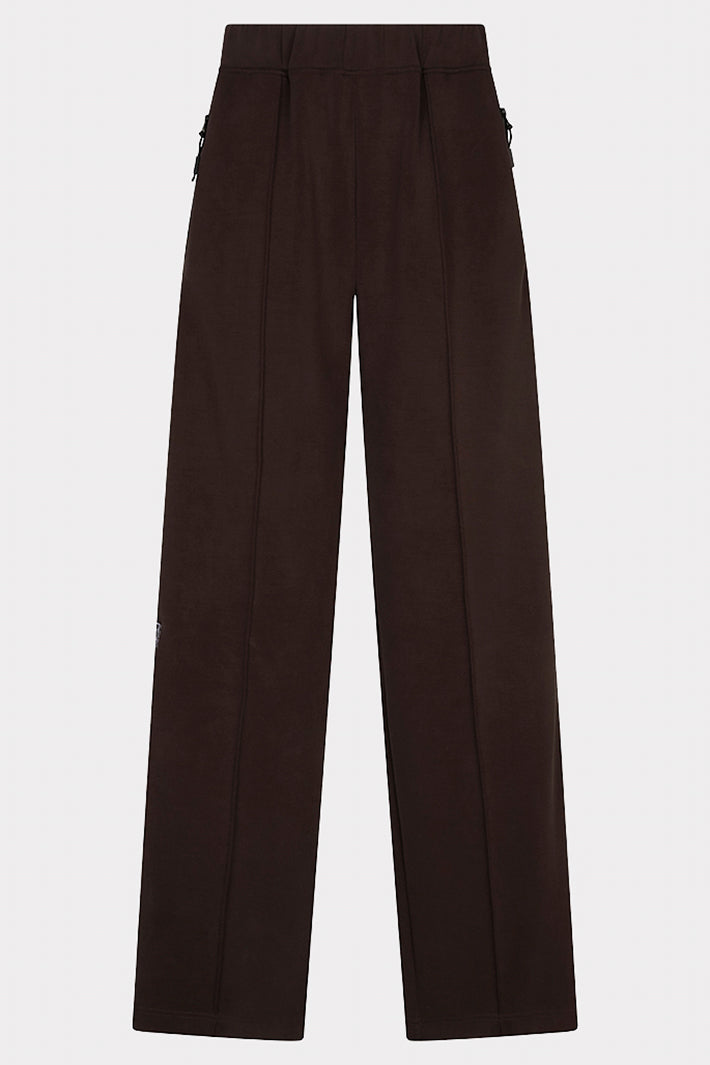 Esqualo 05506 Cacao Brown Pull-On Side Stripe Trousers at Experience Boutique