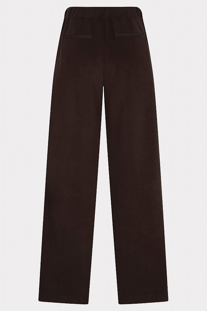 Esqualo 05506 Cacao Brown Pull-On Side Stripe Trousers at Experience Boutique