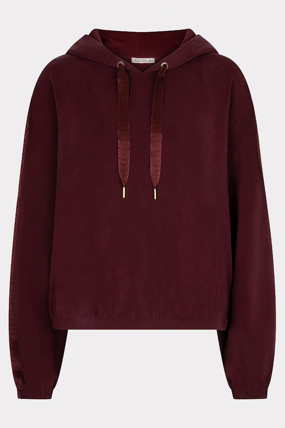 Esqualo 05509 Merlot Sport Luxe Hooded Jumper at Experience Boutique