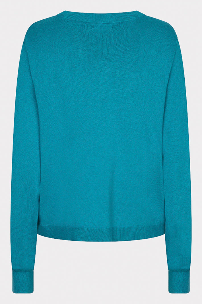Esqualo 07545 Lake Blue Button Detail Jumper at Experience Boutique