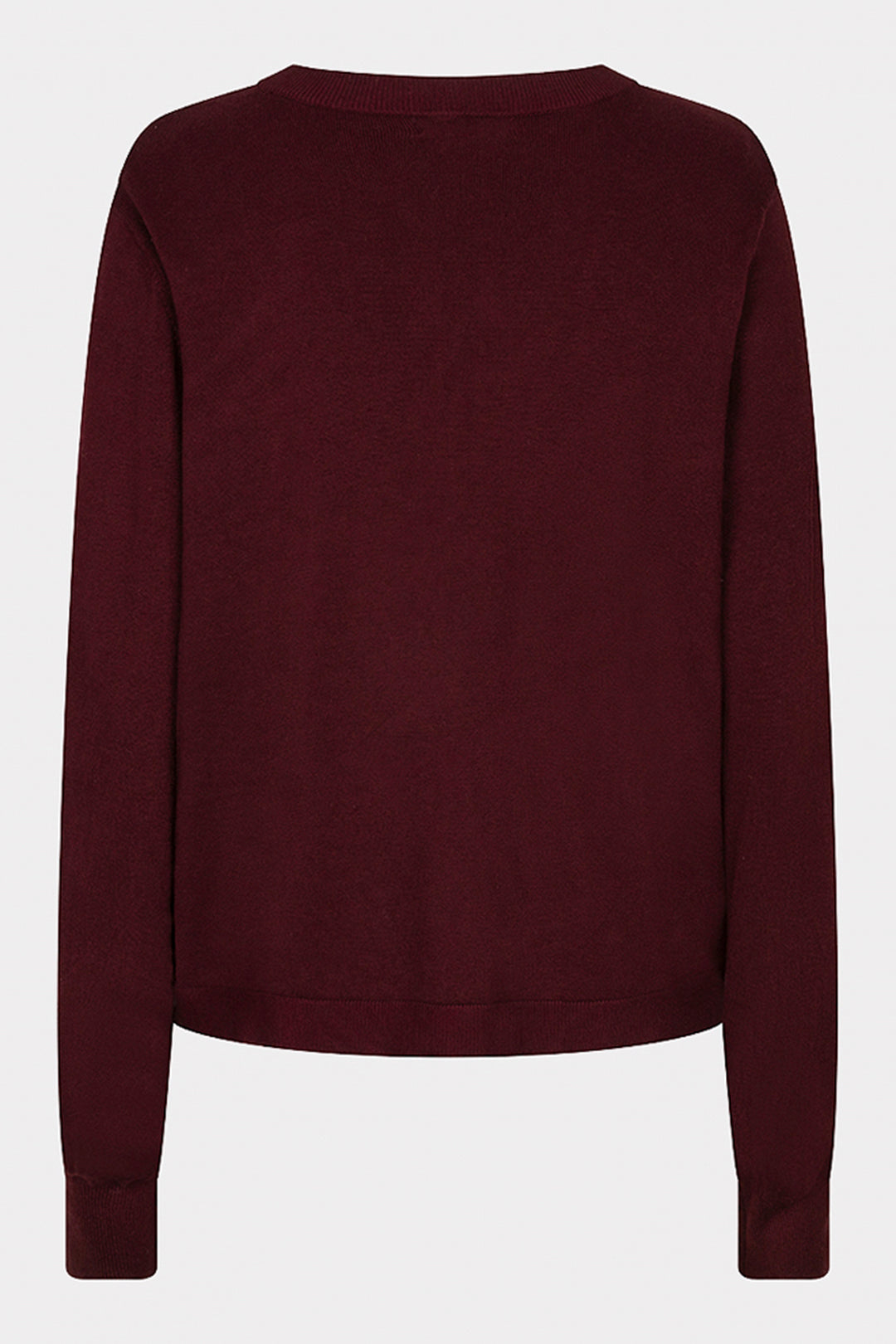 Esqualo 07545 Merlot Red Button Detail Jumper, back