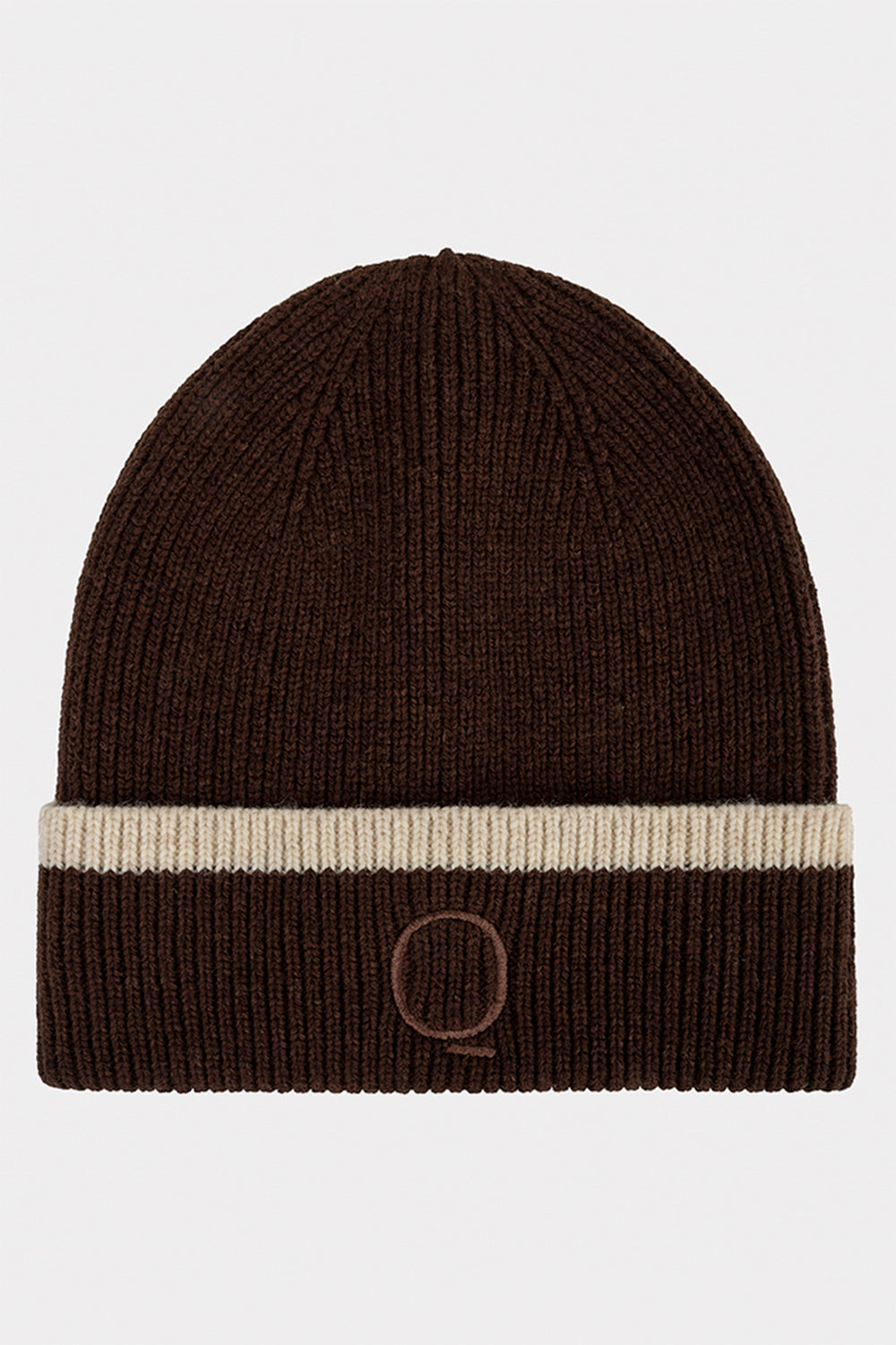 Esqualo 07551 Cacao Brown & Cream Knitted Hat, packshot