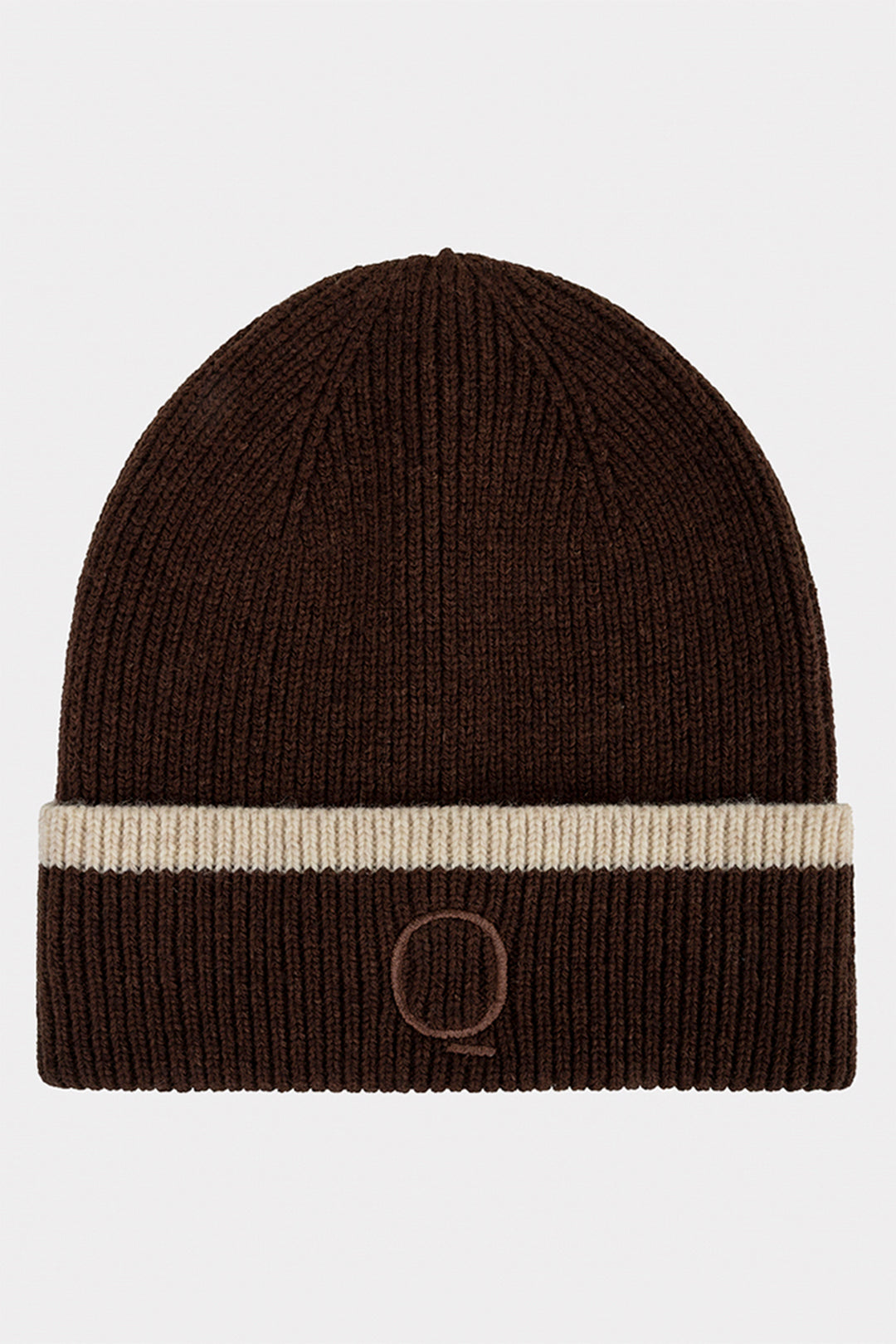 Esqualo 07551 Cacao Brown &amp; Cream Knitted Hat, packshot