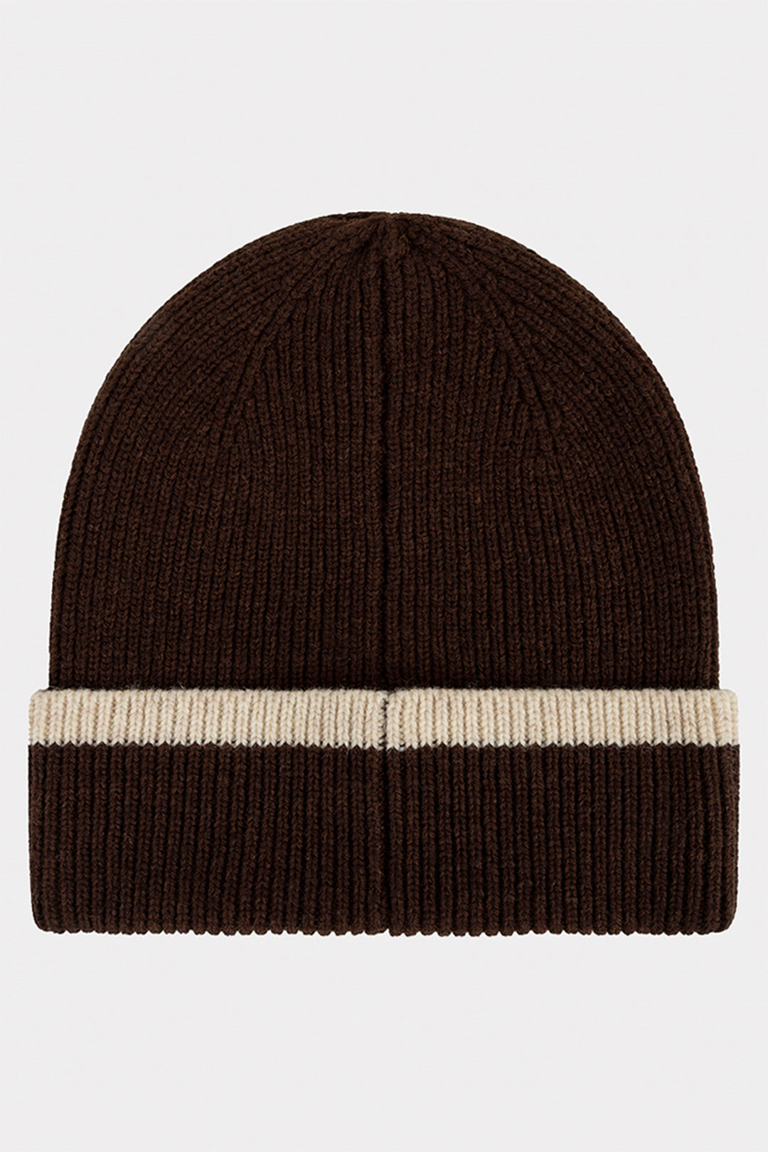 Esqualo 07551 Cacao Brown &amp; Cream Knitted Hat, detail