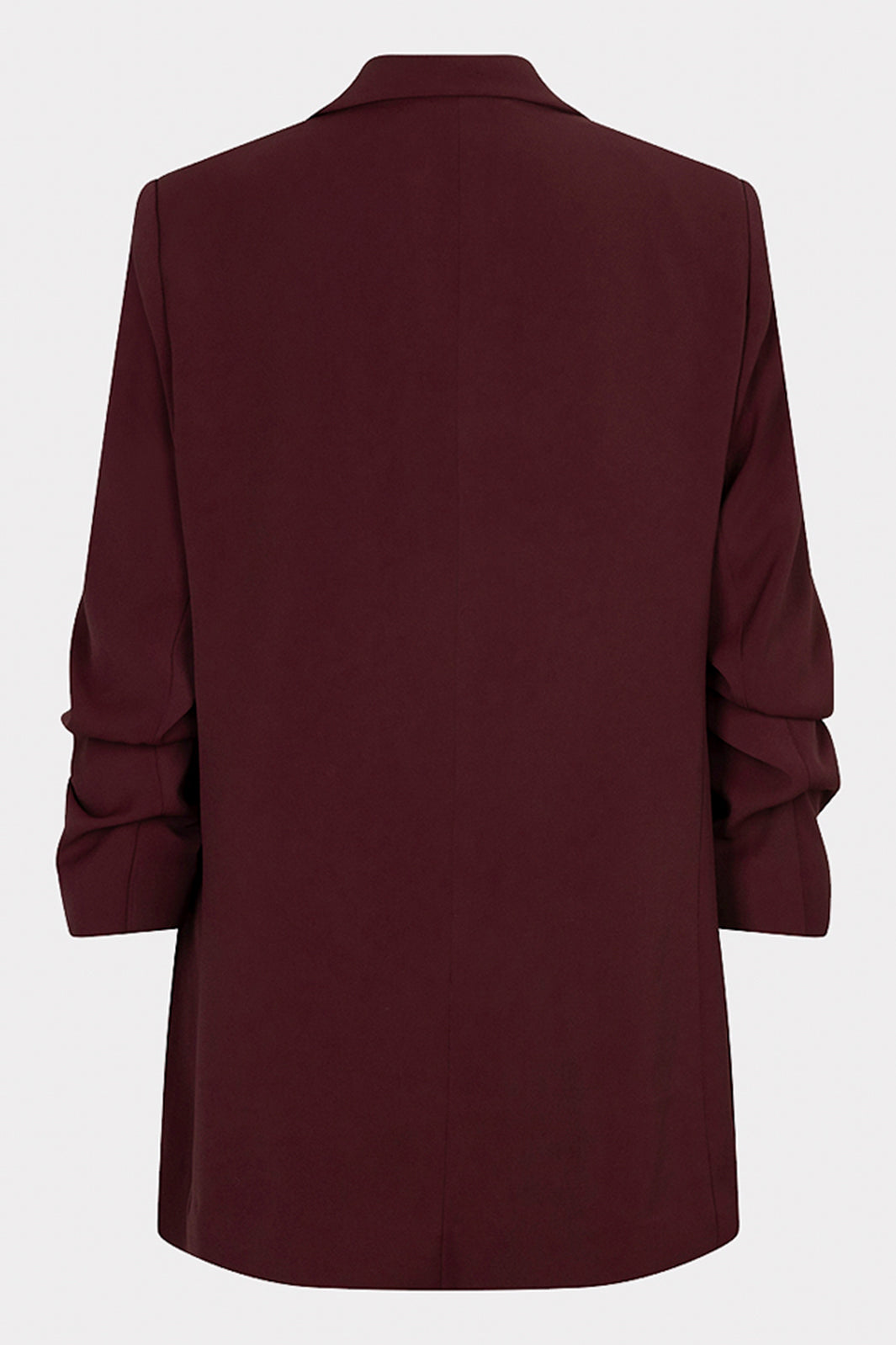 Esqualo 10501 Merlot Ruched Sleeve Blazer at Experience Boutique