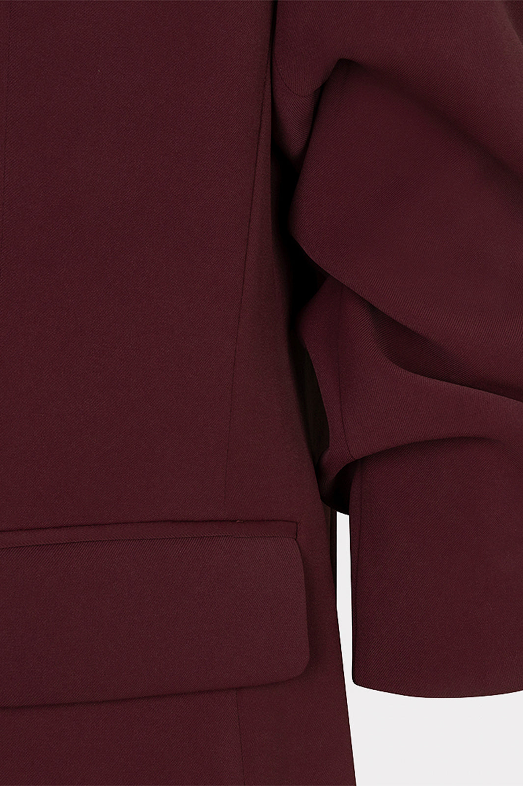 Esqualo 10501 Merlot Ruched Sleeve Blazer at Experience Boutique