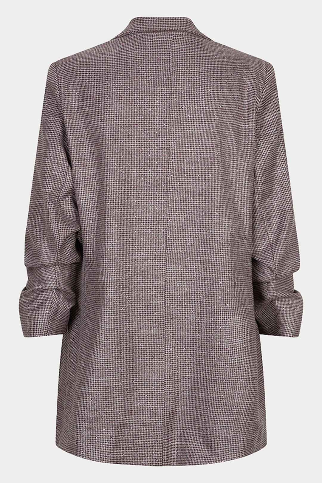 Esqualo 10524 Merlot Houndstooth Pink Diamond Blazer at Experience Boutique