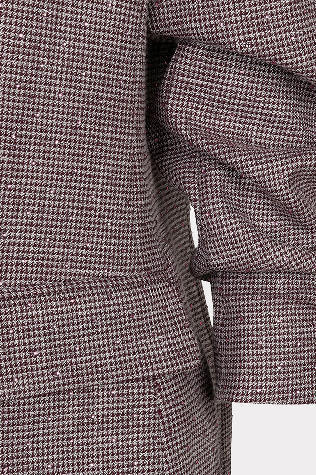 Esqualo 10524 Merlot Houndstooth Pink Diamond Blazer at Experience Boutique