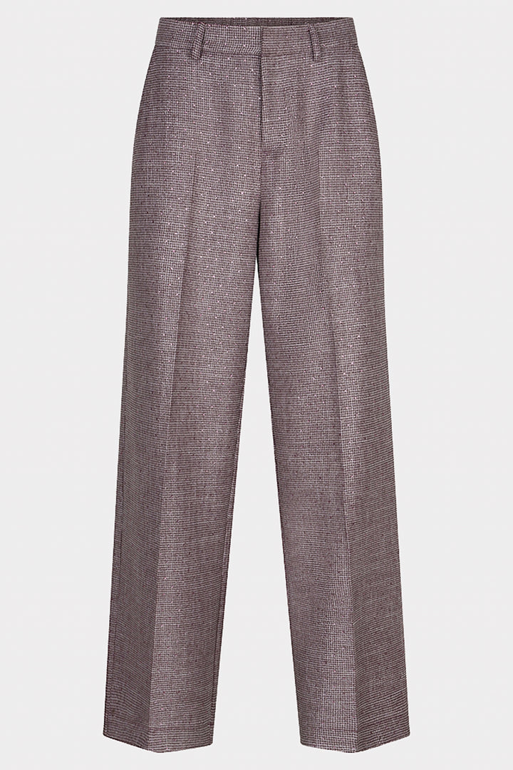 Esqualo 10525 Merlot Houndstooth Trousers at Experience Boutique
