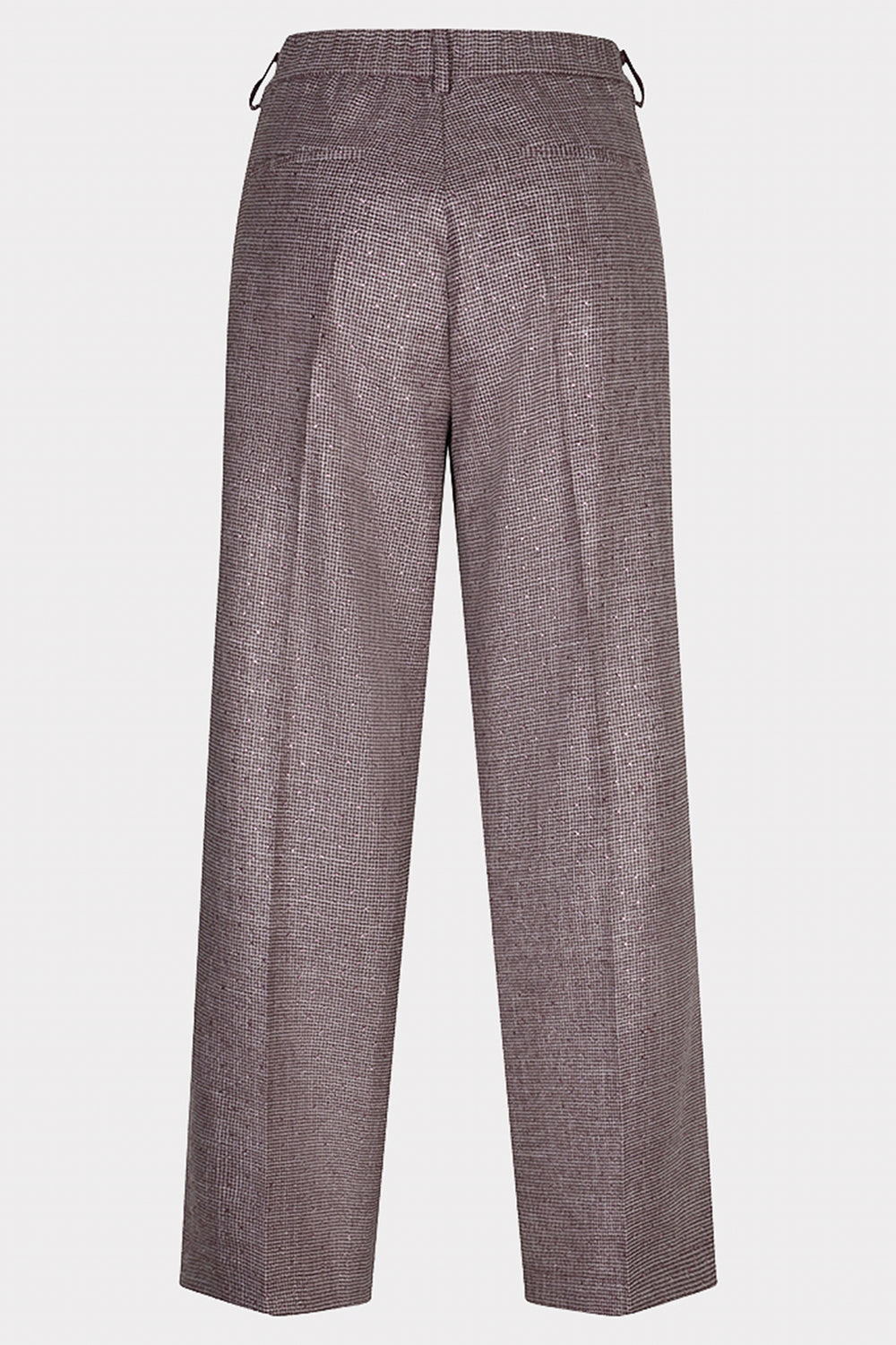 Esqualo 10525 Merlot Houndstooth Trousers at Experience Boutique