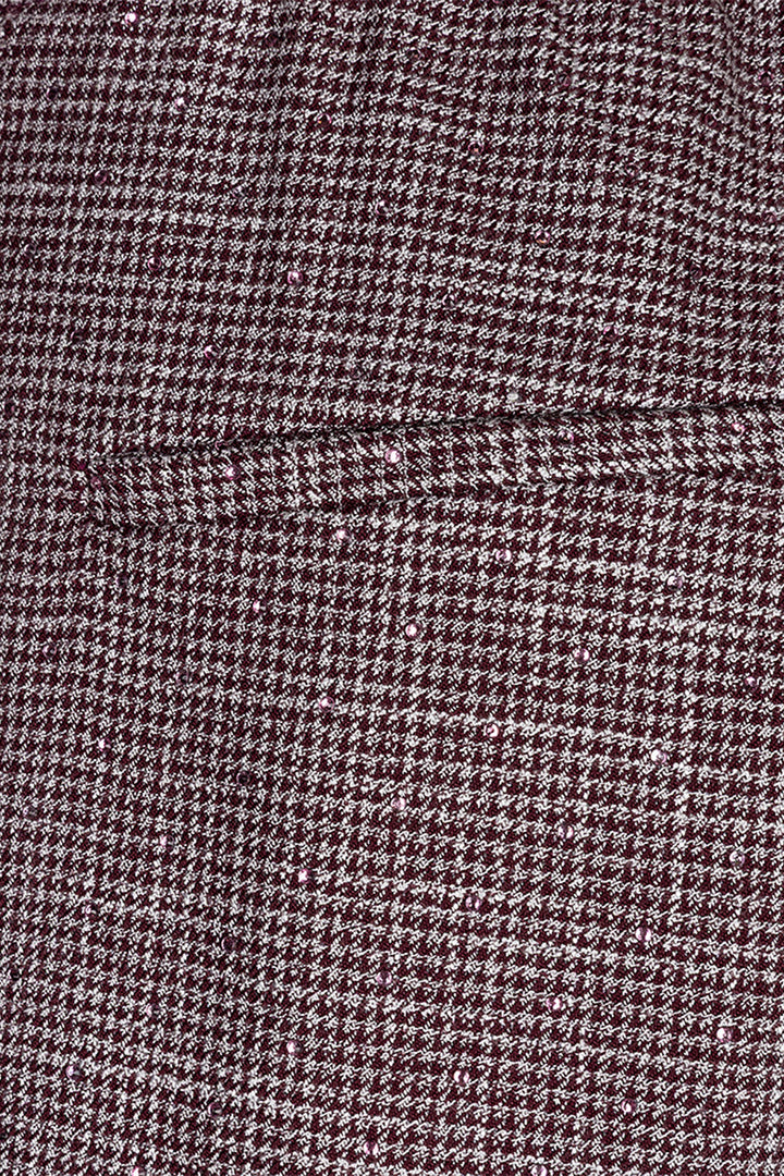 Esqualo 10525 Merlot Houndstooth Trousers at Experience Boutique